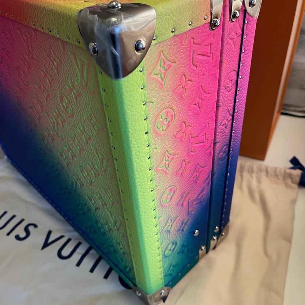 New! RARE LIMITED EDITION Louis Vuitton Virgil Cotteville 40 leather multicolor! - Picture 9 of 16